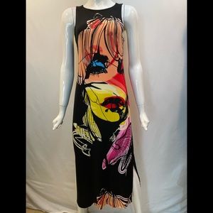 EVA VARRO RAW HEMLINE SIDE SLIT TANK MIDI DRESS -INDIA